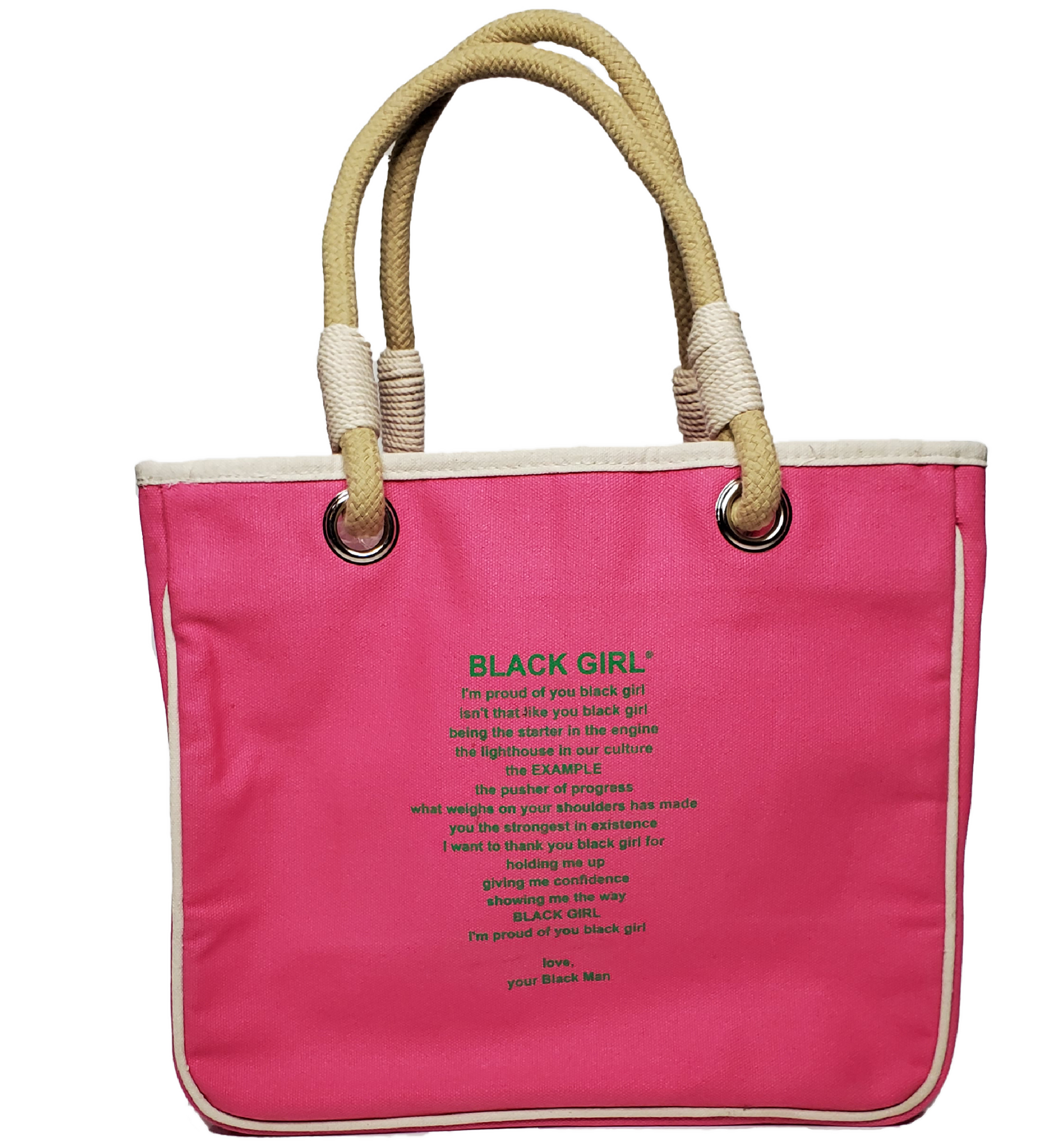 Hot Pink Canvas Tote Bag