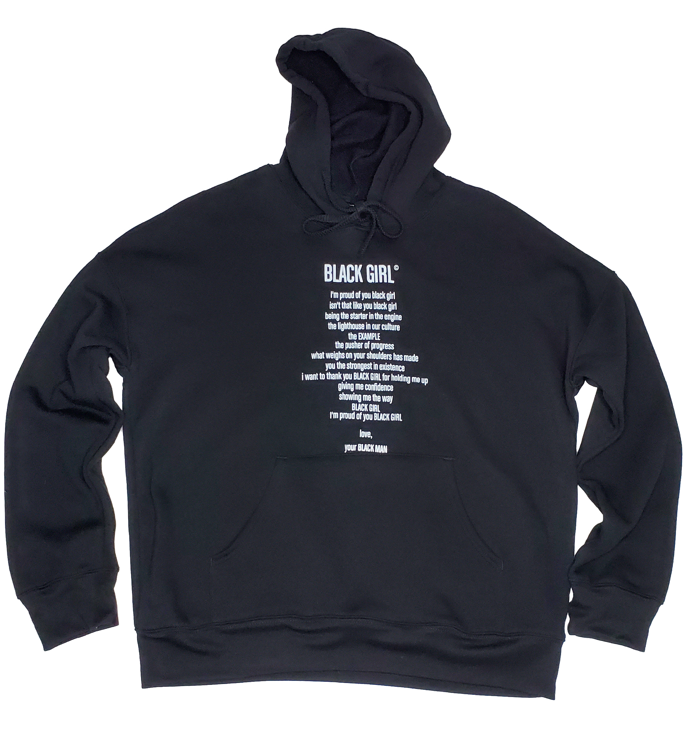 Unisex Black/White Hoodie