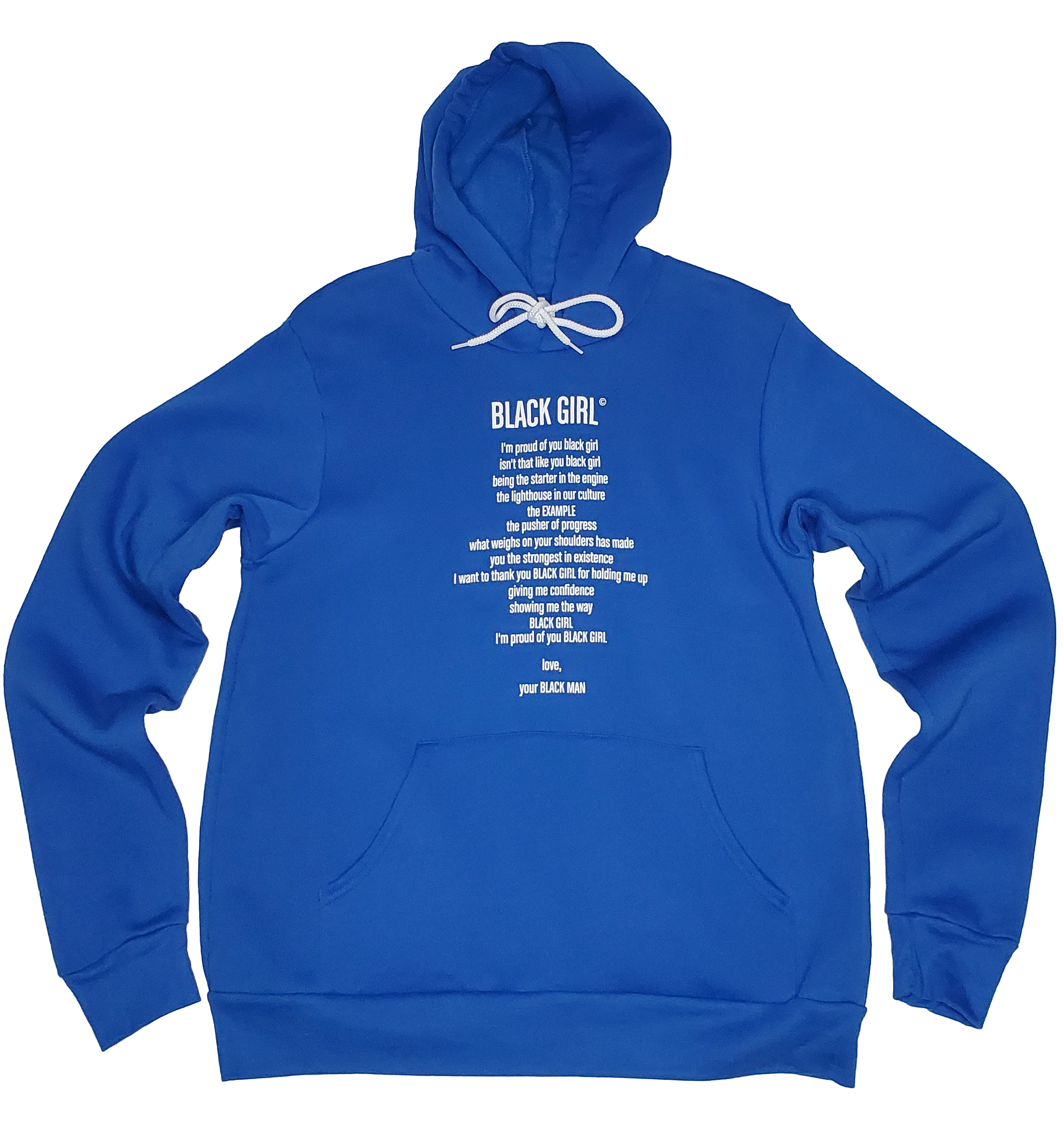 Unisex Royal Blue/White Hoodie